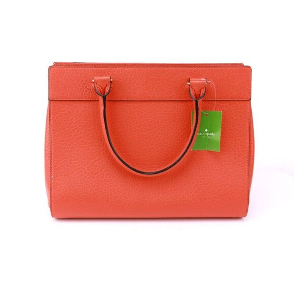 NWT Kate Spade Perforated Bubbles Leather Satchel w Strap RED - Picture 7 of 10